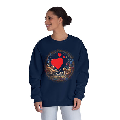 Cats & Dogs Full of Love Unisex NuBlend Crewneck Sweatshirt