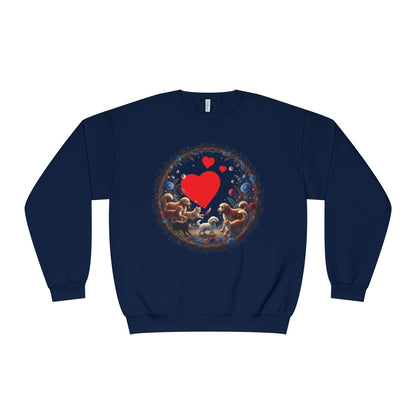 Cats & Dogs Full of Love Unisex NuBlend Crewneck Sweatshirt