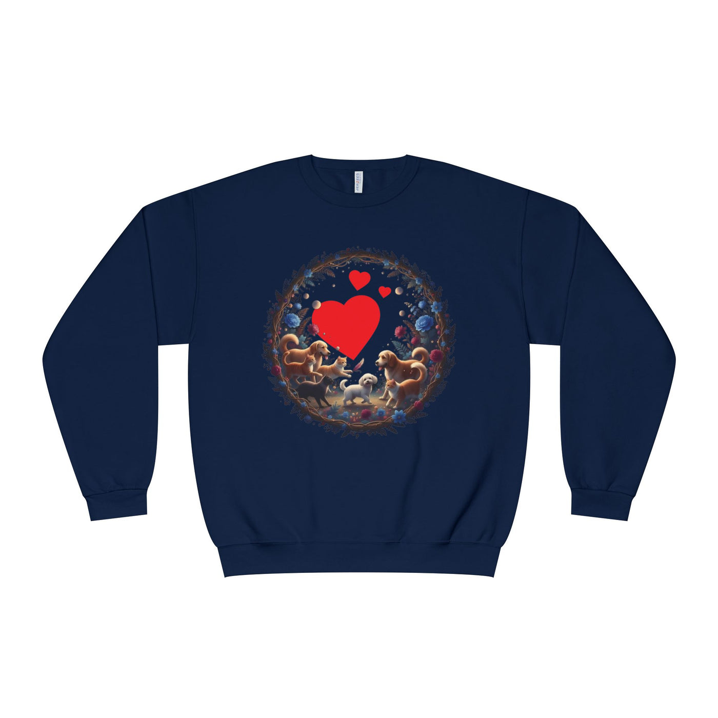 Cats & Dogs Full of Love Unisex NuBlend® Crewneck Sweatshirt