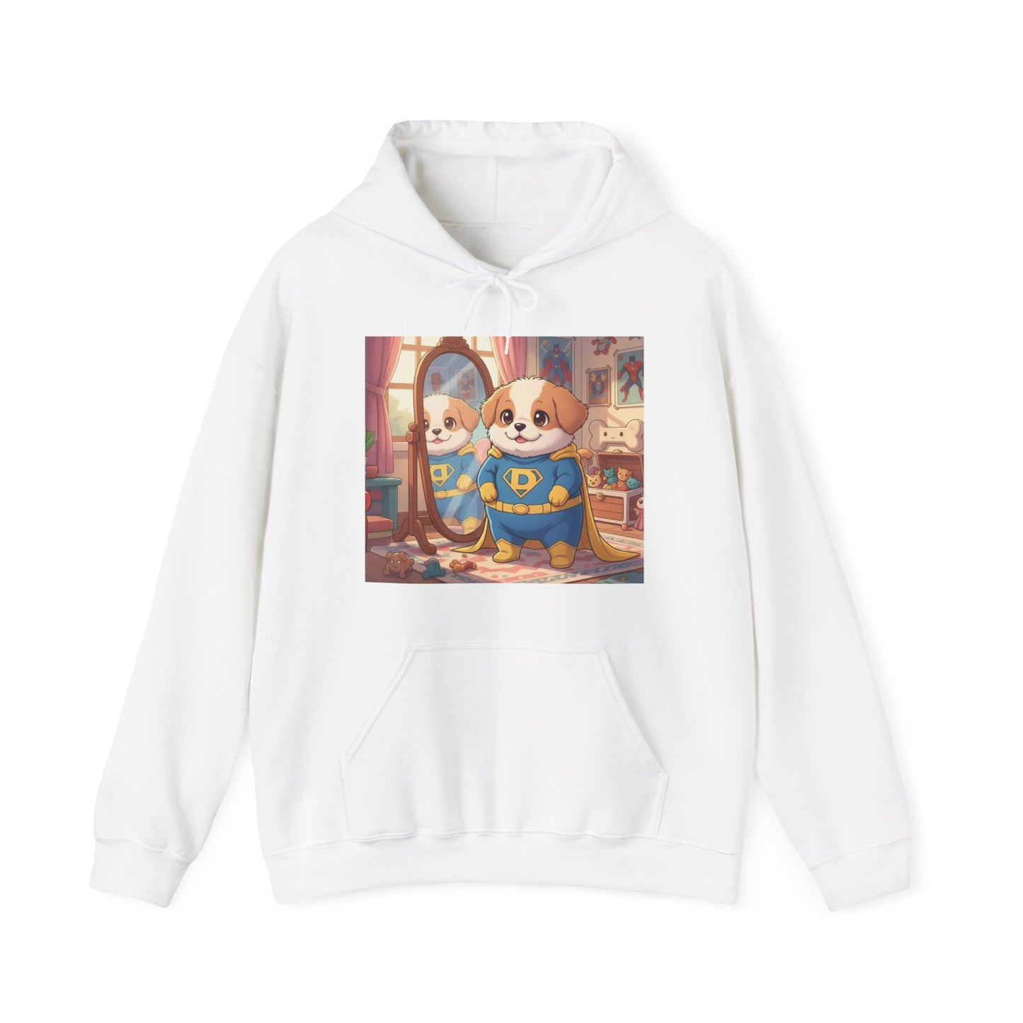 Dog cosplay Superman Funny Design Unisex Hoodie style 2