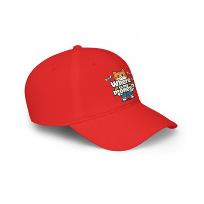 Where is my money Cute Cat Low Profile Cap Hat