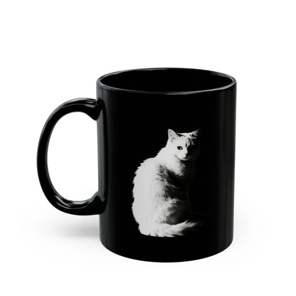 Elegant Black Cat Coffee Mug | Perfect Gift for Coffee Lovers, Tea Drinkers, Minimalist Style, Office Decor, Birthday Present, Personalized