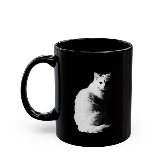 Elegant Black Cat Coffee Mug | Perfect Gift for Coffee Lovers, Tea Drinkers, Minimalist Style, Office Decor, Birthday Present, Personalized