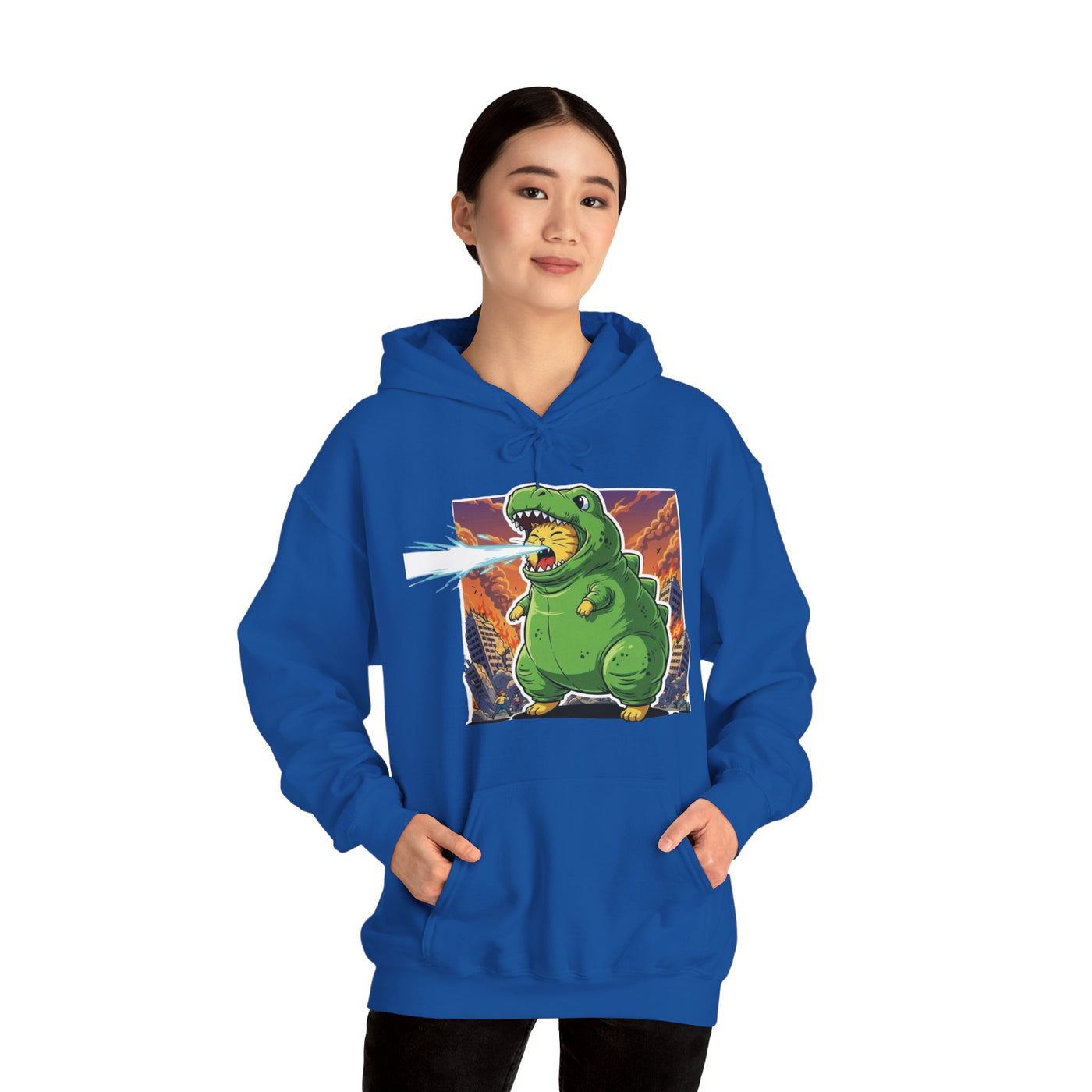 Cat cosplay Godzilla style 3 Unisex Hoodie - Fun & Playful Design