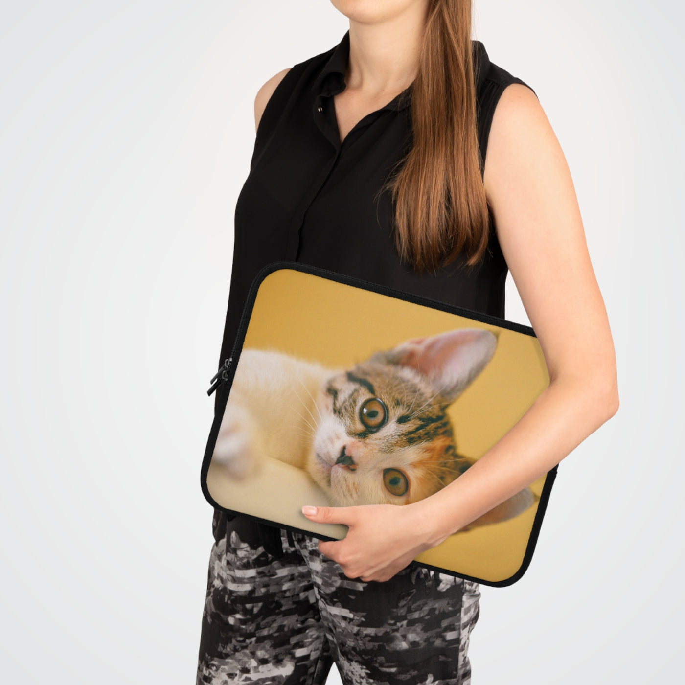Cute Cat style 1 Laptop Sleeve, Pet Lover Gift, Stylish Computer Case, Birthday Present, Fun Travel Accessory