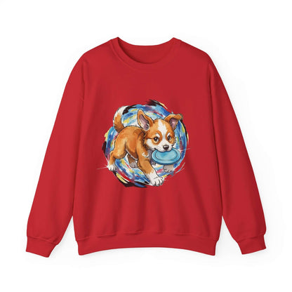 Watercolor Dog painting Unisex Crewneck Sweatshirt style 4
