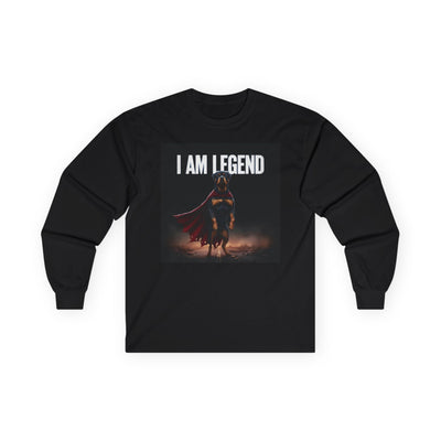 I Am Legend Dog Unisex Long Sleeve Tee - Stylish Graphic Shirt for Superhero Fans