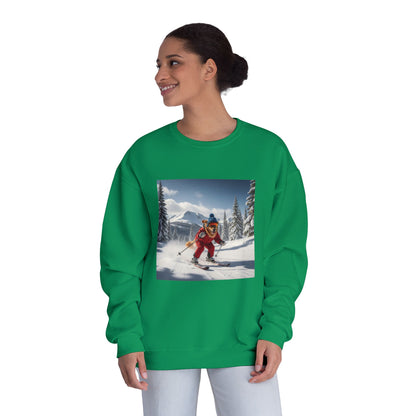 Skiing Dog Graphic Unisex NuBlend Crewneck Sweatshirt