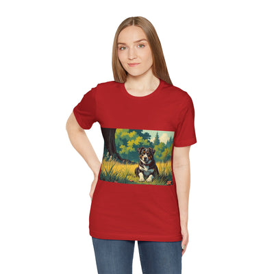 Adorable Dog comic style 2 Unisex Soft Tee | Cute Dog Lover's Shirt, Animal Graphic T-Shirt, Pet Themed Gift, Casual Wear