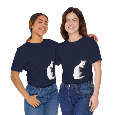 Cat Lover outlined style 1 Unisex Tee, Cat T-Shirt, Gifts for Cat Owners, Cute Cat Apparel, Pet Lover's Shirt, Everyday Casual Wear