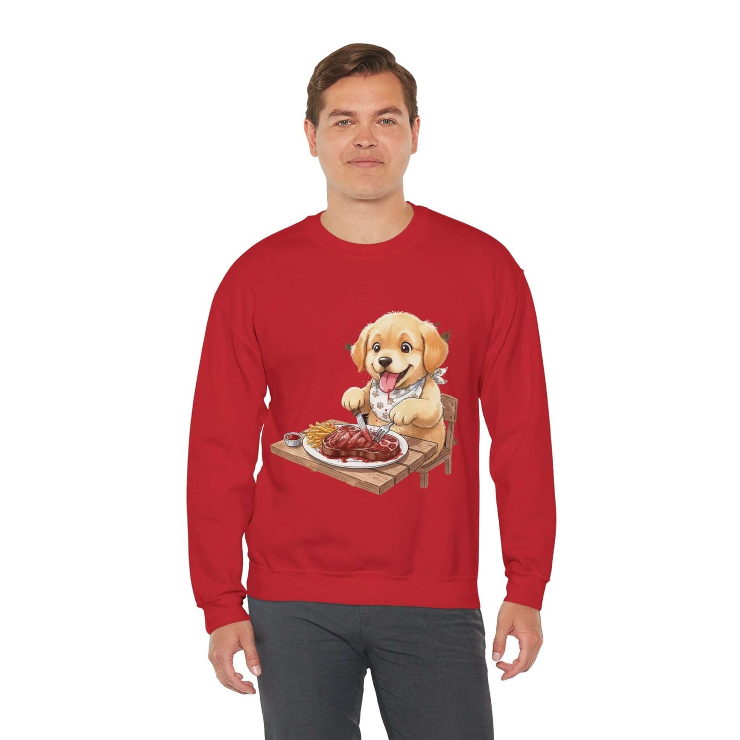 Watercolor Dog painting Unisex Crewneck Sweatshirt style 1