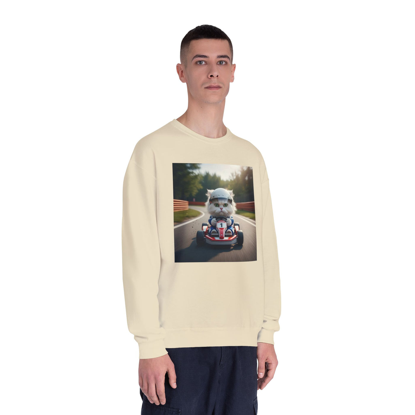 Go Kart Cat style 1 Unisex NuBlend® Crewneck Sweatshirt