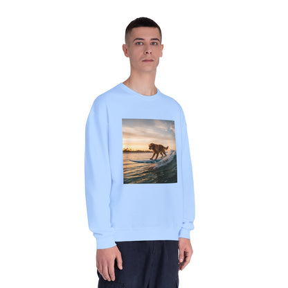 Surfing Dog Graphic Unisex NuBlend Crewneck Sweatshirt style 2