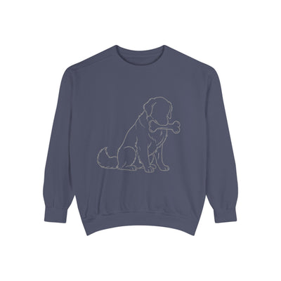 Sitting Dog Shadow style 1 Cozy Graphic Unisex Crewneck Sweatshirt