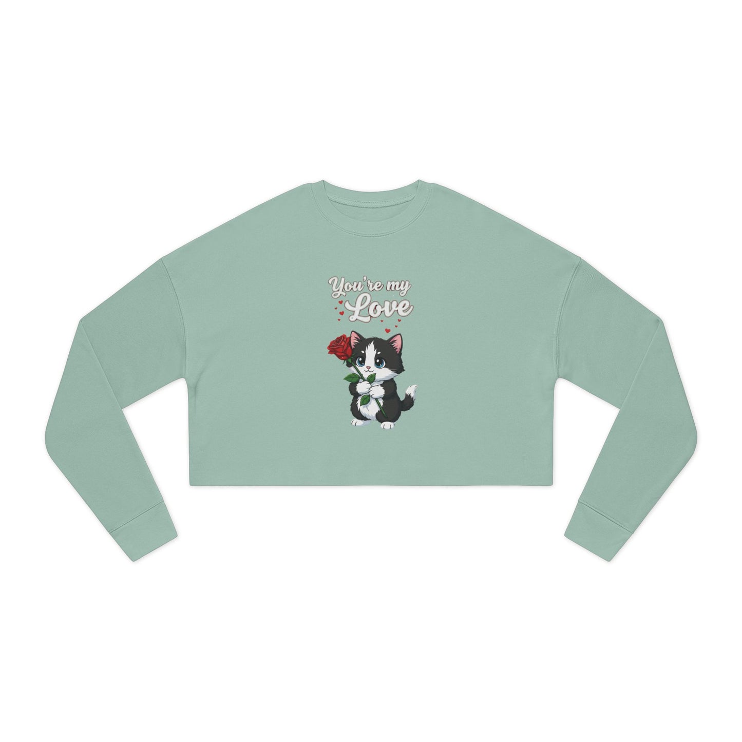 Cropped Cat Lover Women Sweatshirt - You're My Love style 1
