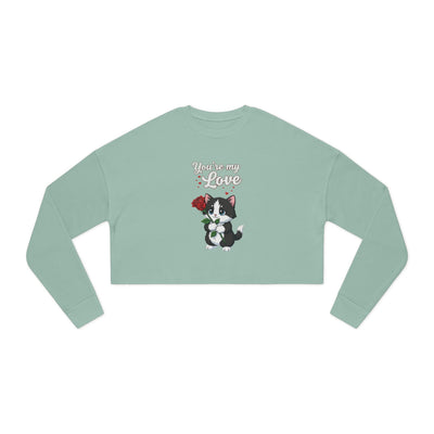 Cropped Cat Lover Sweatshirt - You're My Love style 1
