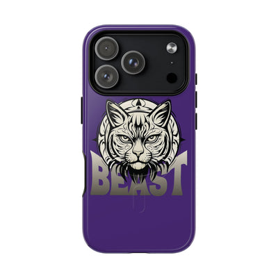 Beast Cat Purple Tough Magnetic iPhone 17 / 17 Air / Pro / Pro Max Protective Case support MagSafe