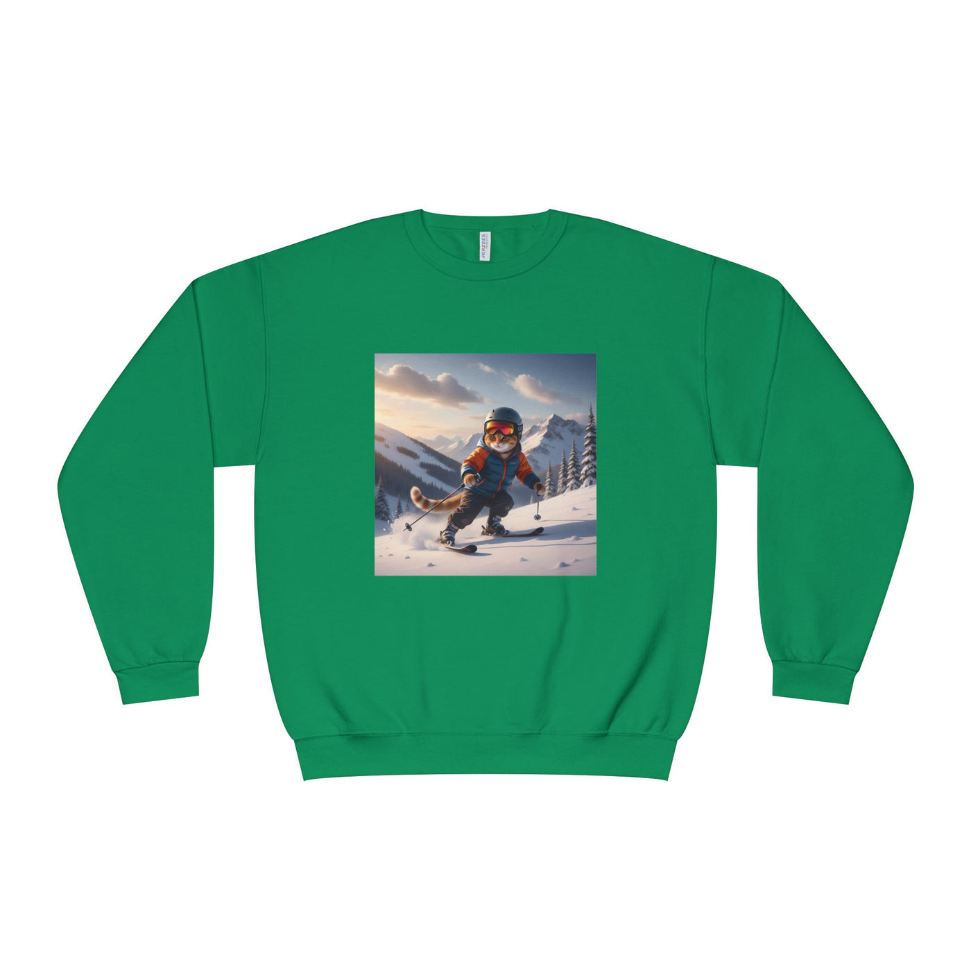 Skiing Cat Unisex NuBlend® Crewneck Sweatshirt