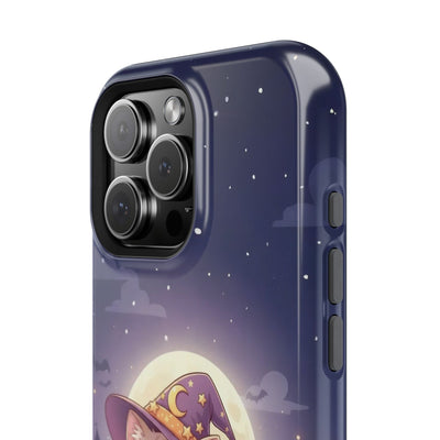 Halloween cute kitten anime style 4 Magnetic Phone Case, Cat Lover Gift, Impact-Resistant iPhone Case, Funny Pet Accessory, Unique Animal Design