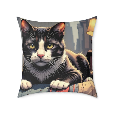 Cat Art style 1 Pillow, Pet Lover Gift, Home Decor, Animal Lover Cushion, Custom Pet Pillow