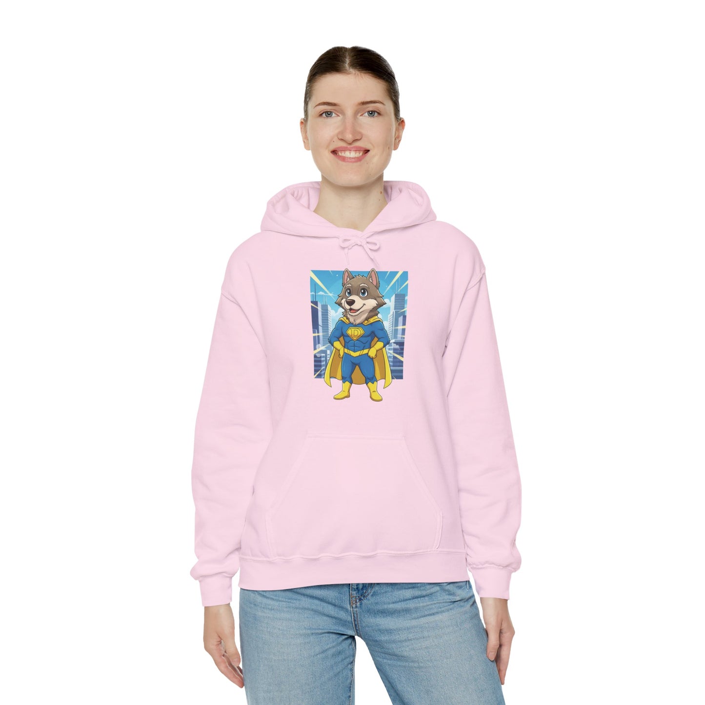 Dog cosplay Superman Funny Design Unisex Hoodie style 1