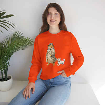 Watercolor painting style 11 Men & Women Cute Cat Pile Crewneck Sweatshirt