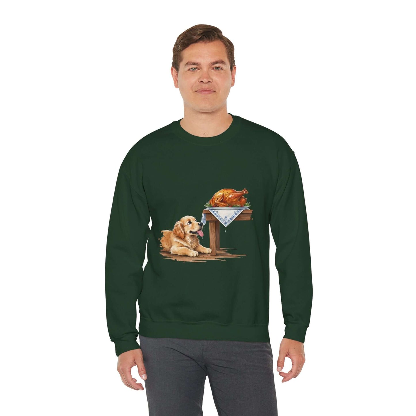 Watercolor Dog painting Unisex Crewneck Sweatshirt style 2