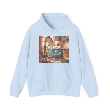 Dog cosplay Superman Funny Design Unisex Hoodie style 2