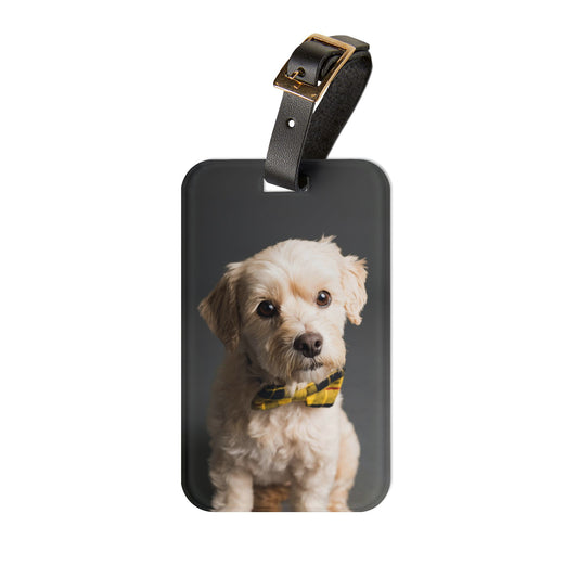 Cute Dog Luggage Tag, Dog Travel Tag, Cute Pet ID, Gift for Dog Lovers, Dog Owner Travel Accessory, Travel Essentials