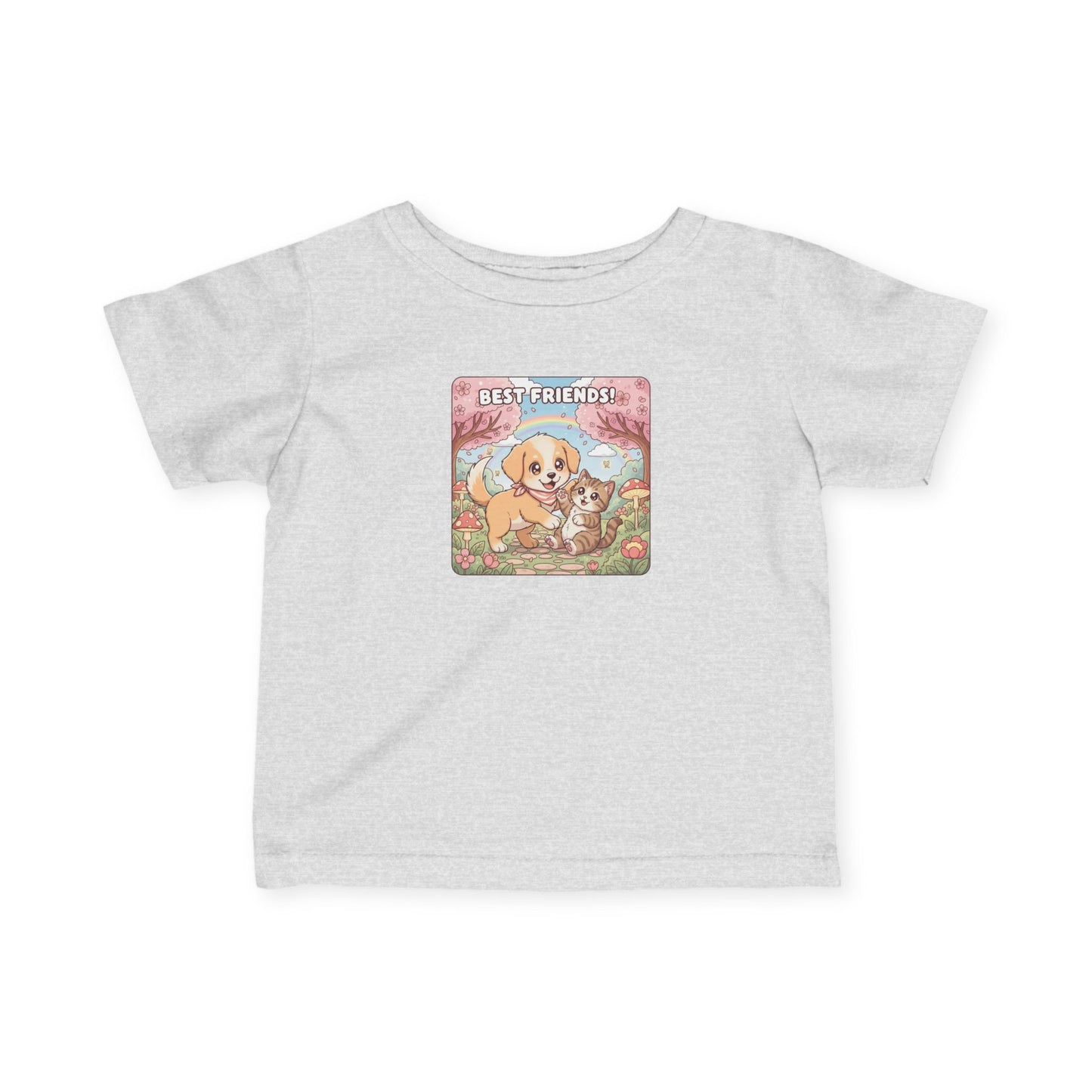 Puppy & Kitten Best Friends Infant Baby T-Shirt style 4