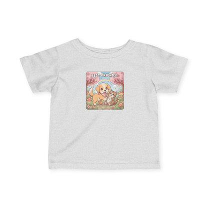 Puppy & Kitten Best Friends Infant Baby T-Shirt style 4