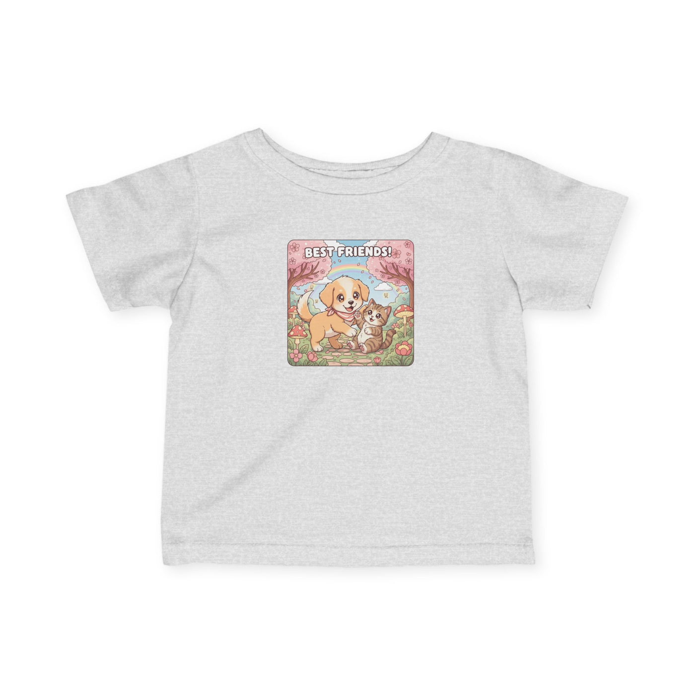 Puppy & Cat Best Friends style 4 Infant Tee, Baby T-Shirt, Toddler Gift, Baby Shower Present, Children's Casual Wear, Summer Tee