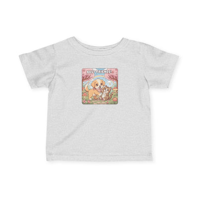 Puppy & Cat Best Friends style 4 Infant Tee, Baby T-Shirt, Toddler Gift, Baby Shower Present, Children's Casual Wear, Summer Tee
