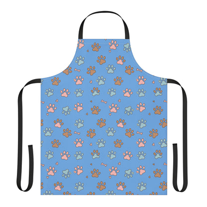 Cute Dog Paw Print 5-Color Straps Kitchen Apron