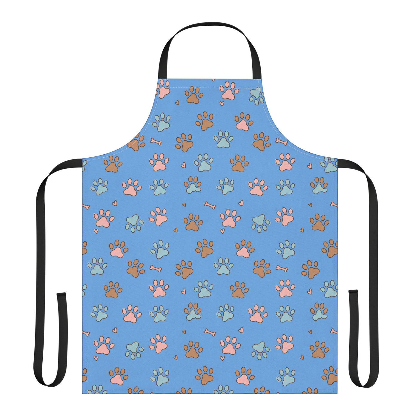 Cute Pet Lover's Apron with 5-Color Straps, Dog Paw Print Kitchen Apron, Gift for Animal Lovers, Cooking Accessory, Pet-Themed Gift