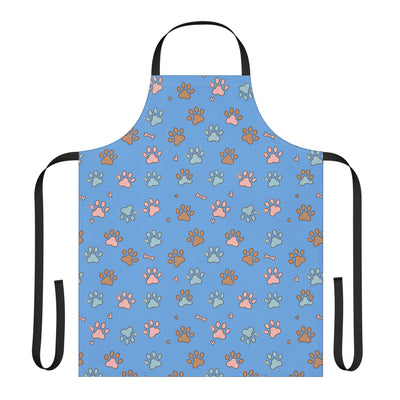 Cute Pet Lover's Apron with 5-Color Straps, Dog Paw Print Kitchen Apron, Gift for Animal Lovers, Cooking Accessory, Pet-Themed Gift