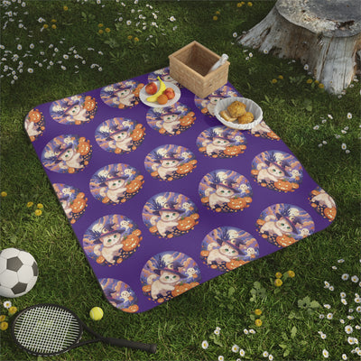 Halloween Cat Picnic Blanket, Halloween Decor, Outdoor Blanket, Fall Festivals, Cozy Family Gatherings