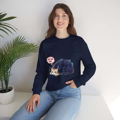 Watercolor Cat painting Unisex Crewneck Sweatshirt style 1