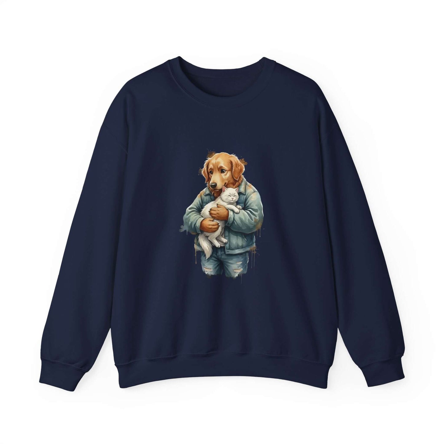 Watercolor Dog painting Unisex Crewneck Sweatshirt style 6