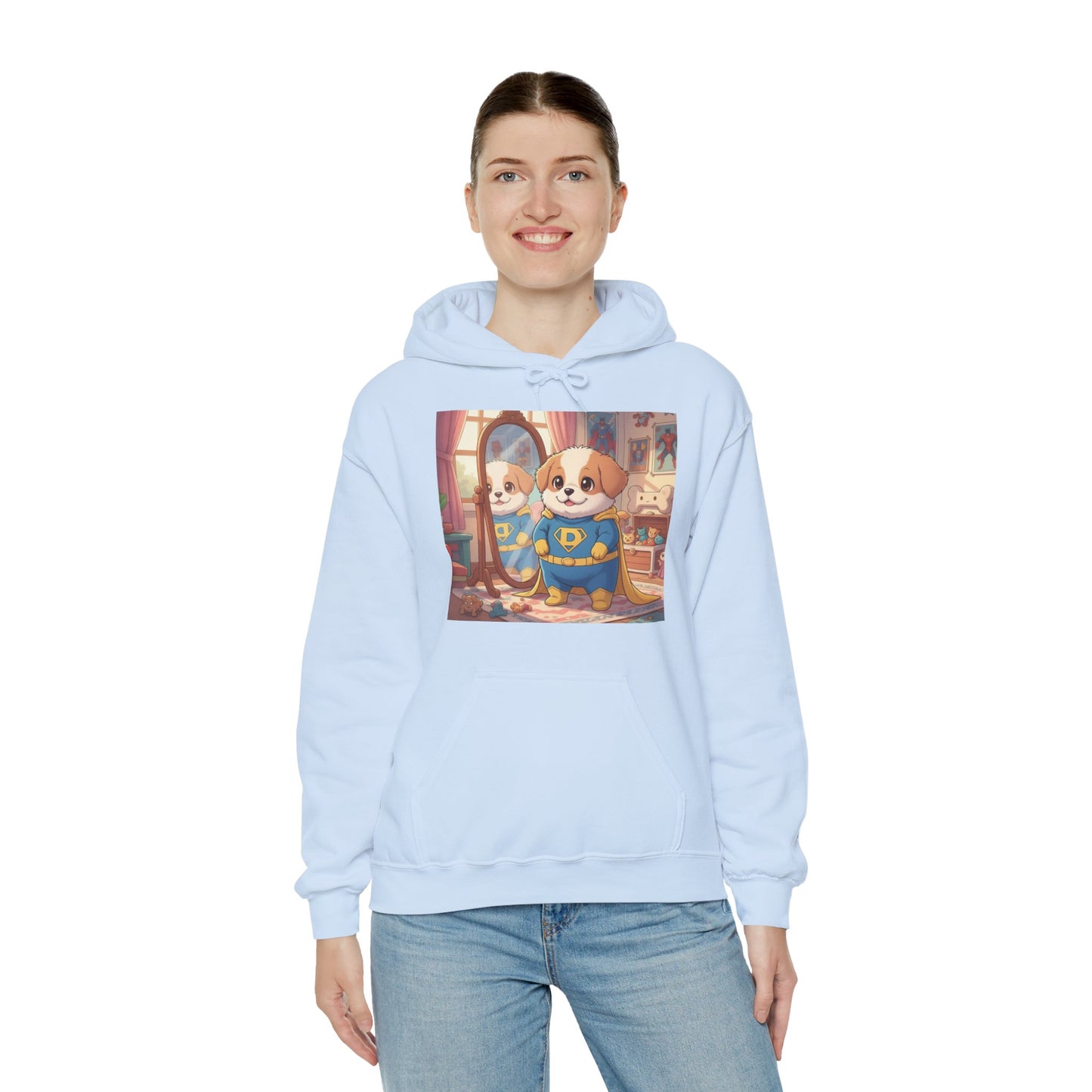Dog cosplay Superman Funny Design Unisex Hoodie style 2