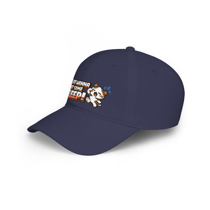 I Just Wanna Get Some Sleep Pixel Cat Low Profile Cap Hat