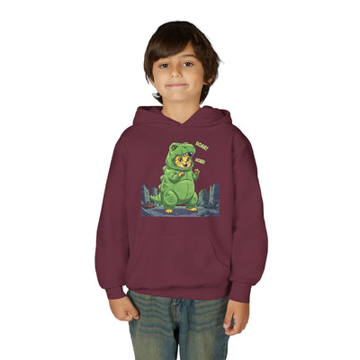 Cat cosplay Godzilla style 2 Unisex Kids Hoodie - Fun & Cozy Heavy Blend Sweatshirt with Cute Design
