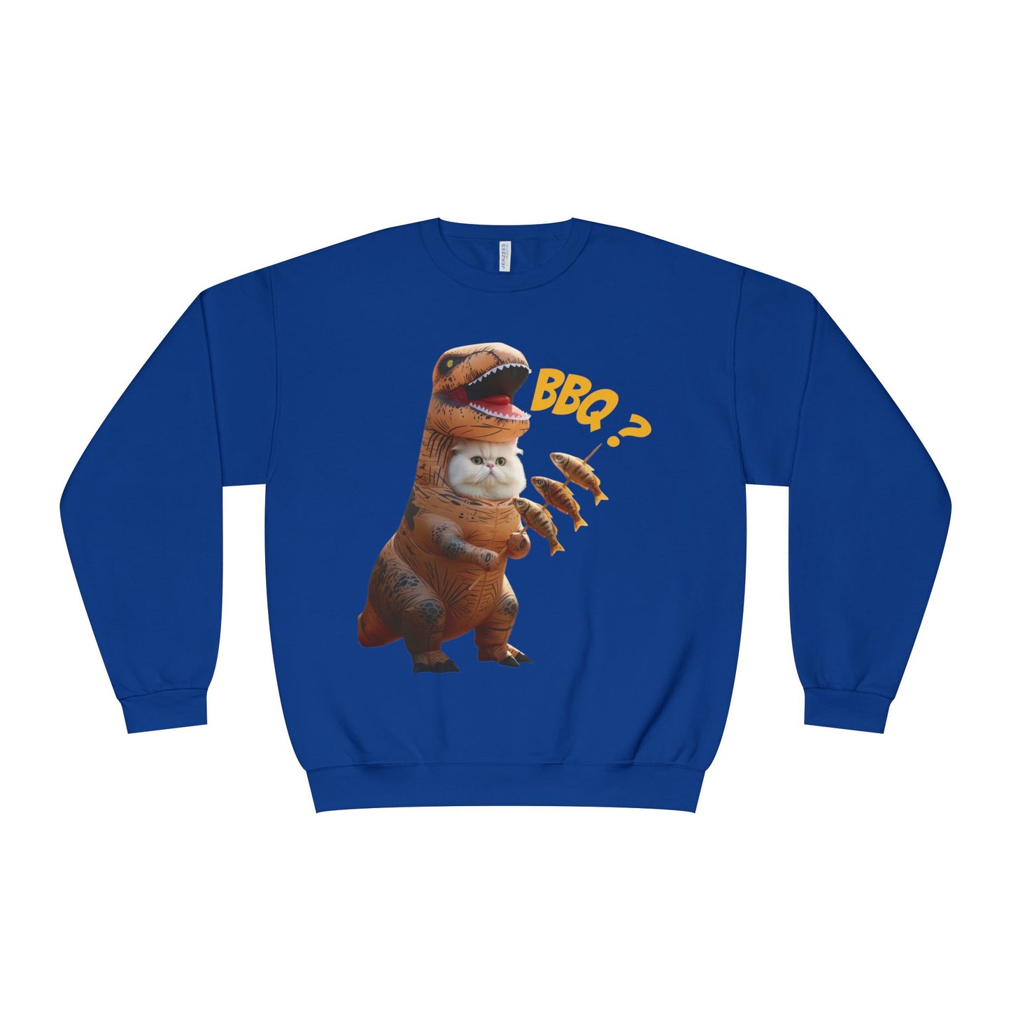 Tyrannosaurus Cat BBQ Unisex NuBlend Crewneck Sweatshirt
