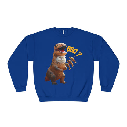 Tyrannosaurus Cat BBQ Unisex NuBlend Crewneck Sweatshirt