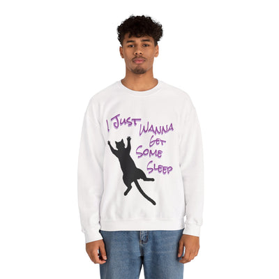 I Just Wanna Get Some Sleep Cat Graphic Unisex Crewneck Sweatshirt