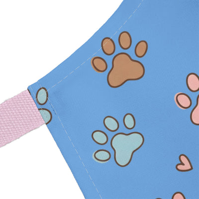 Cute Pet Lover's Apron with 5-Color Straps, Dog Paw Print Kitchen Apron, Gift for Animal Lovers, Cooking Accessory, Pet-Themed Gift