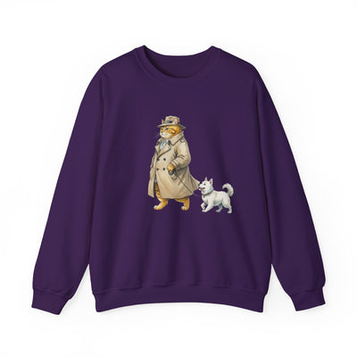 Watercolor painting style 11 Men & Women Cute Cat Pile Crewneck Sweatshirt