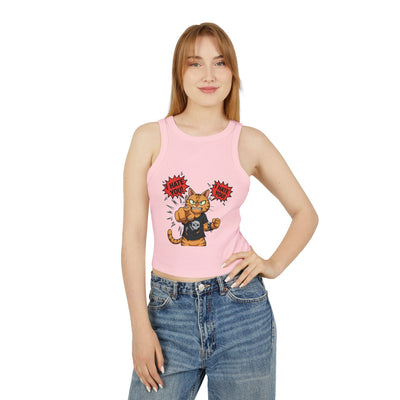 Angry Cat 'I Hate You' Graphic style 1 Women Tank Top