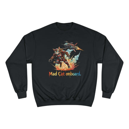 Mad Cat Onboard Graphic Champion Crewneck Sweatshirt style 2
