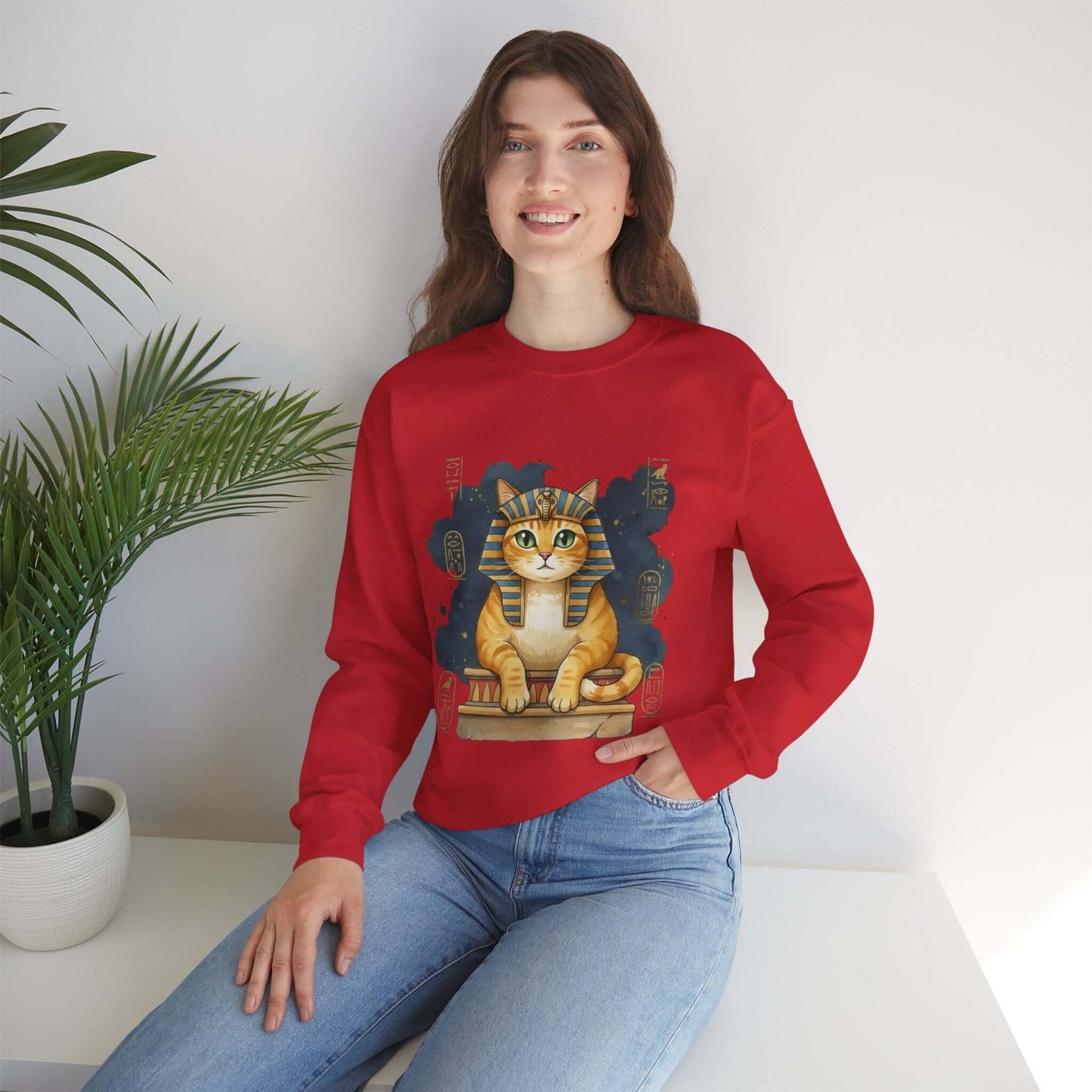 Watercolor Cat painting Unisex Crewneck Sweatshirt style 4